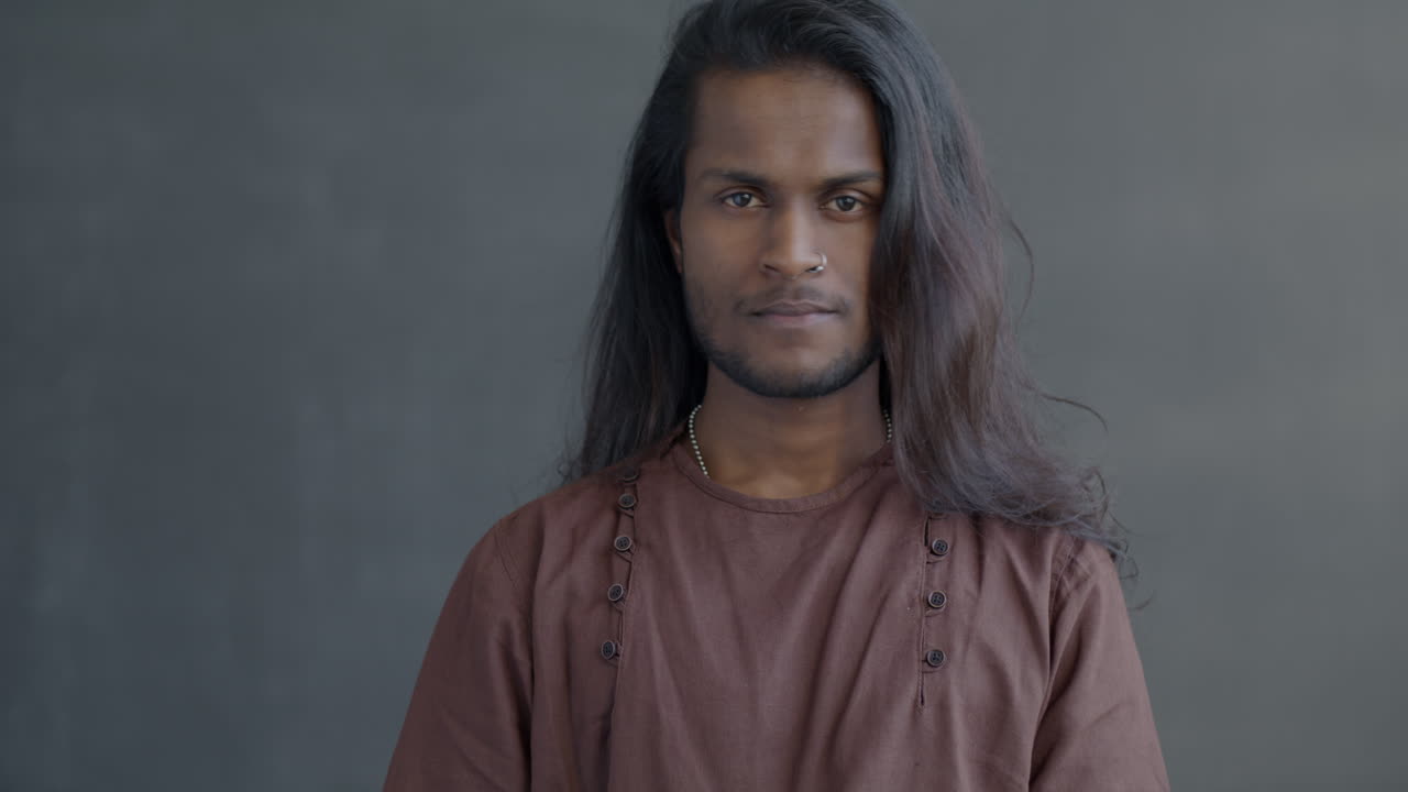 Portrait of a Man with Long Hair