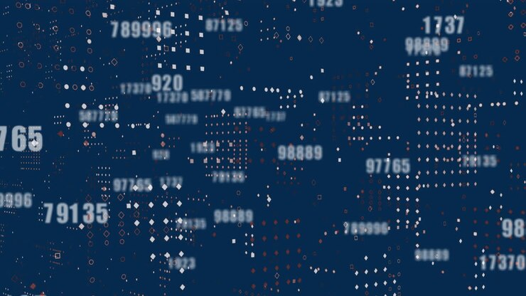 Animasjon av finansiell databehandling over tall