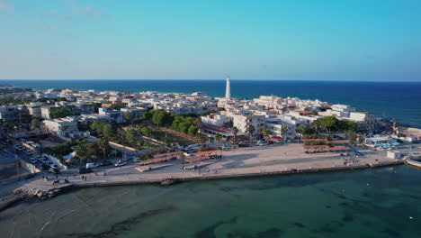 aerial view of a city next to the adriatic sea