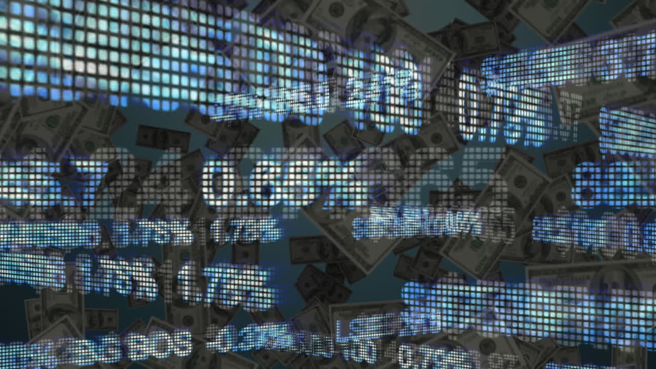 Digital composite of dollar bills