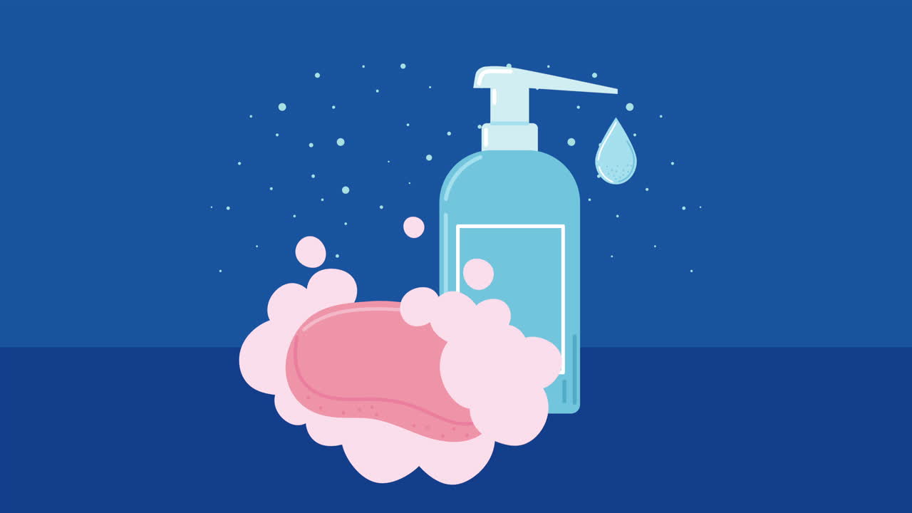 바와 병 애니메이션에서 비누