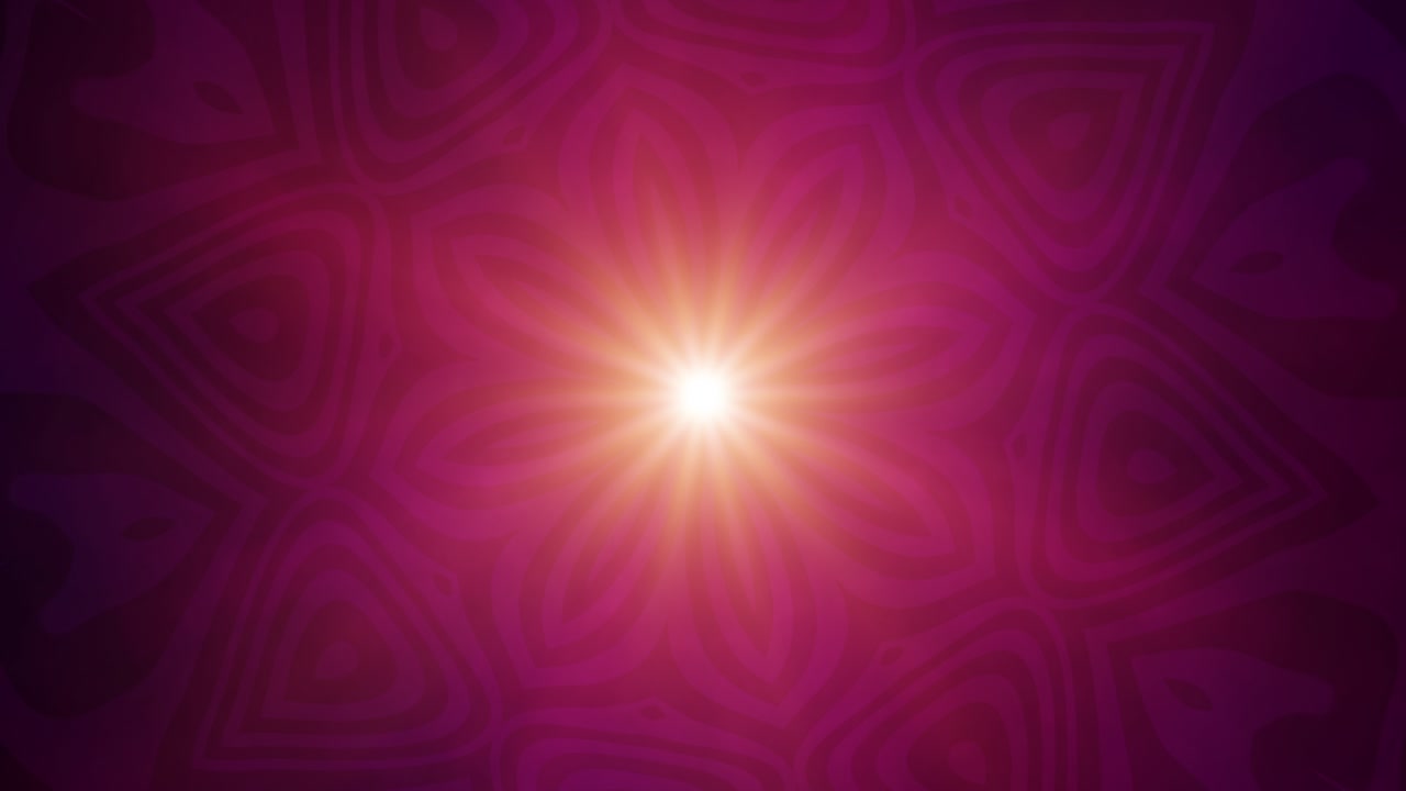 Loopable Kaleidoscopic Sun Mandala -Glowing, Hypnotic Trance – Psychedelic Swirling - Seamless Hypnotic Flower of Heat and Energy