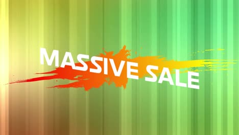 gráfico de venta masiva en fondo verde