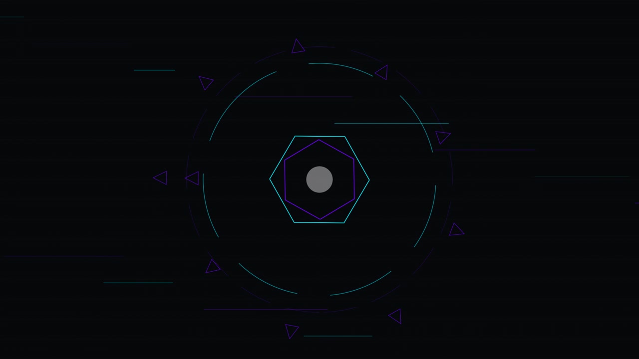 Abstract Digital Hexagon Interface Animation