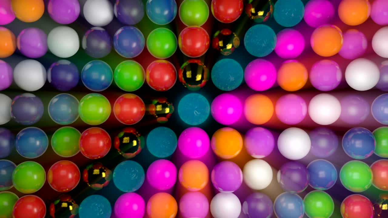 fondo abstracto con esferas 3d realistas. telón de fondo colorido