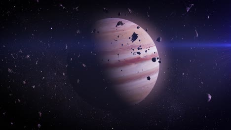 júpiter y sus alrededores en el espacio