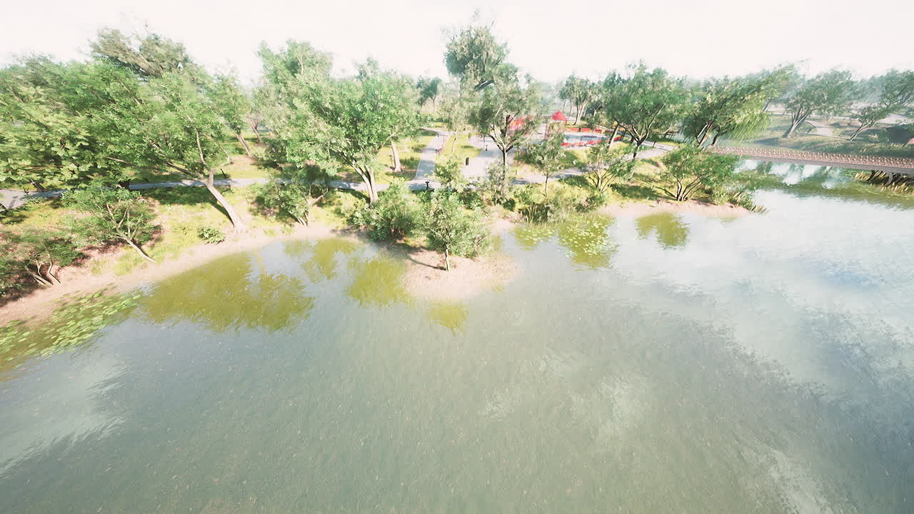 휴가 공원 골목의 탑 뷰