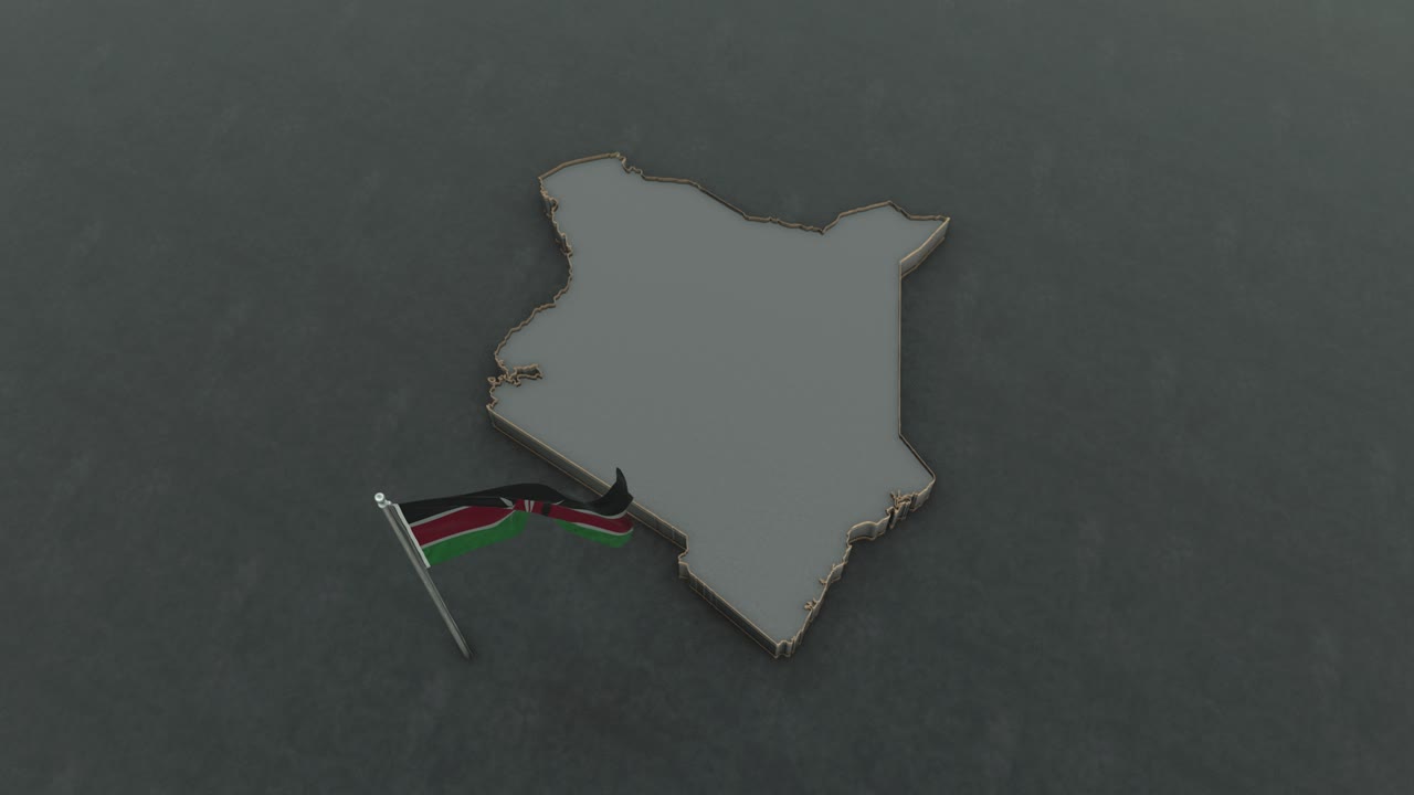 케냐 지도와 발 배경