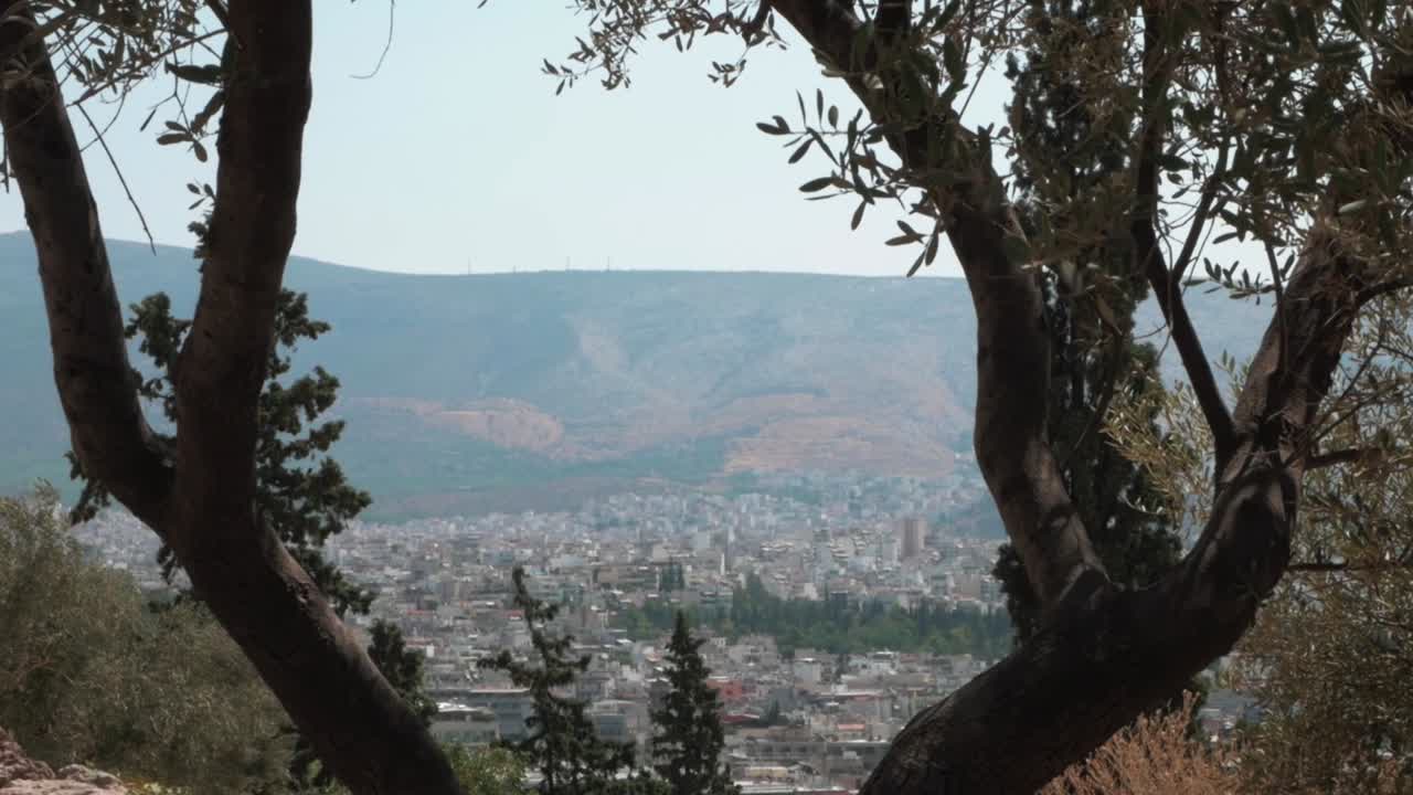 la vista panorámica de atenas, la capital de grecia