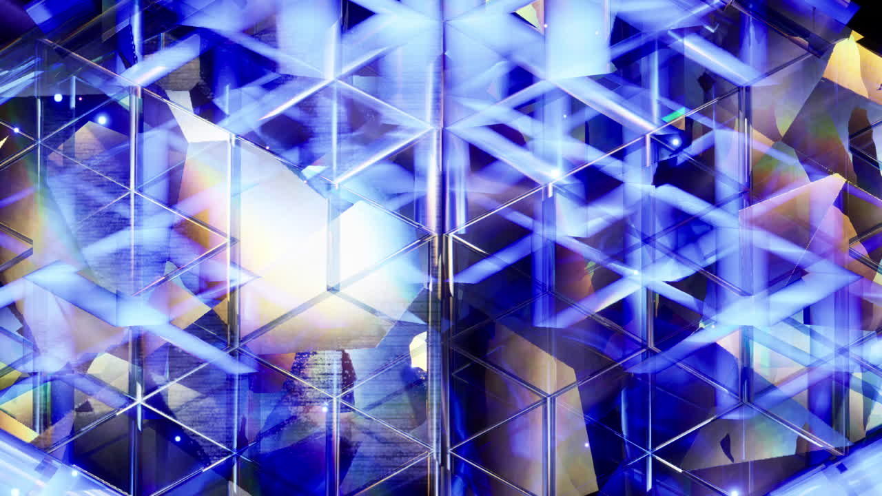 파란색과 색의 추상적인 기하학적 모양