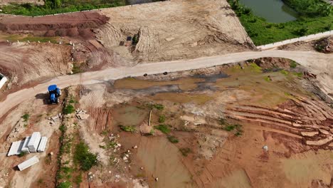 vista aérea del sitio de construcción