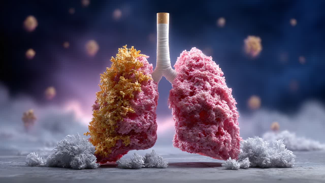 A Visual Comparison of Healthy and Diseased Lungs, Highlighting the Contrast Between Two Distinct Lung Textures in a Stunning Artistic Representation