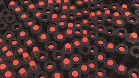 abstract 3d geometric pattern in black and red