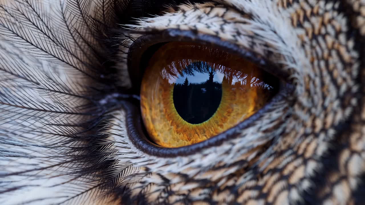 Close-up of an Owl's Eye