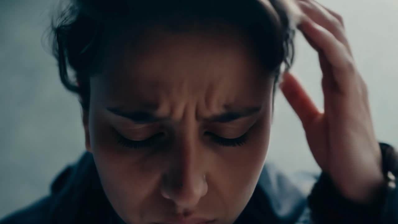 고통과 고통을 경험하는 여성