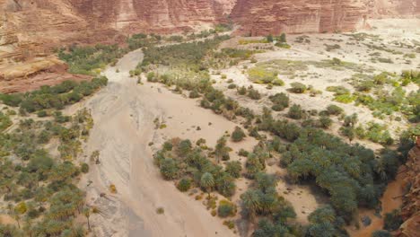 aerial views of wadi al disah valley in tabuk region of saudi arabia