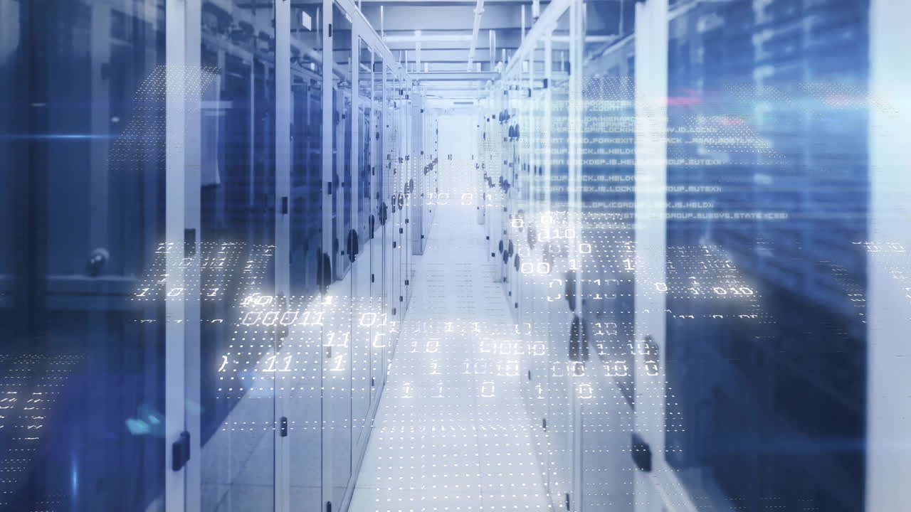 Animation of digital data processing over computer servers