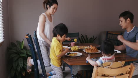 family enjoying time relaxing together at home