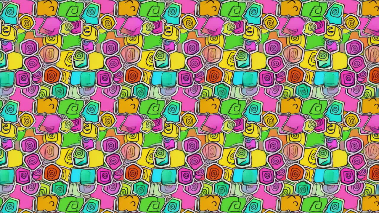 Vibrant Abstract Geometric Swirl Pattern