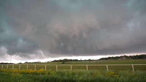 storm clouds swirling over a farm in central texas tornado watch 4k