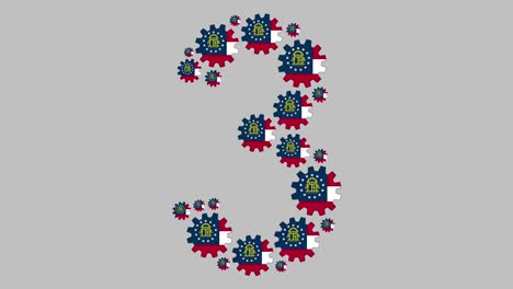 número tres georgiano