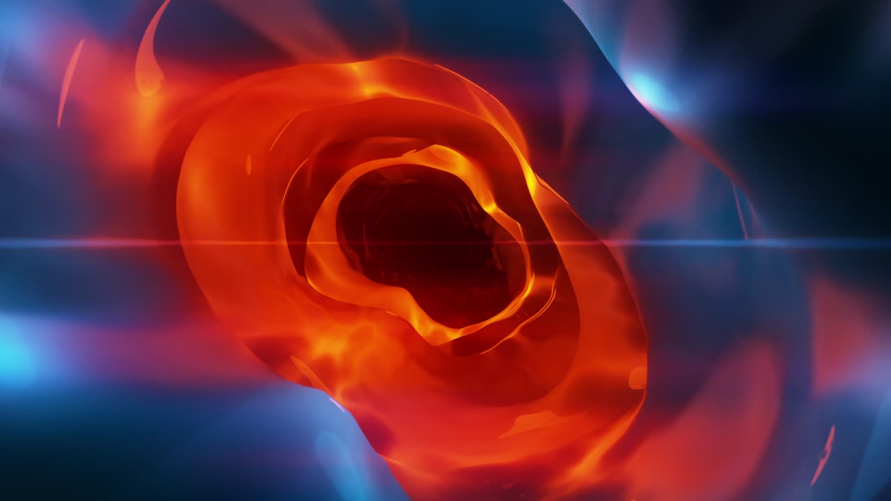 animación de formas abstractas multicolores con bucle de fluidos