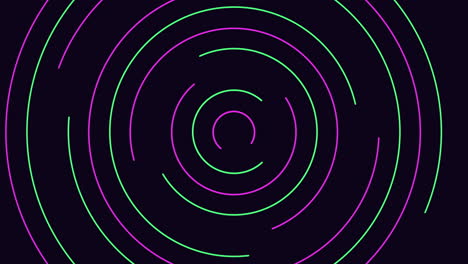 colorful illusion and vortex circles pattern on black gradient