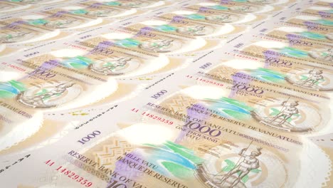 billetes de un mil vanuatu vatu de vanuatu, dinero en efectivo, bucle