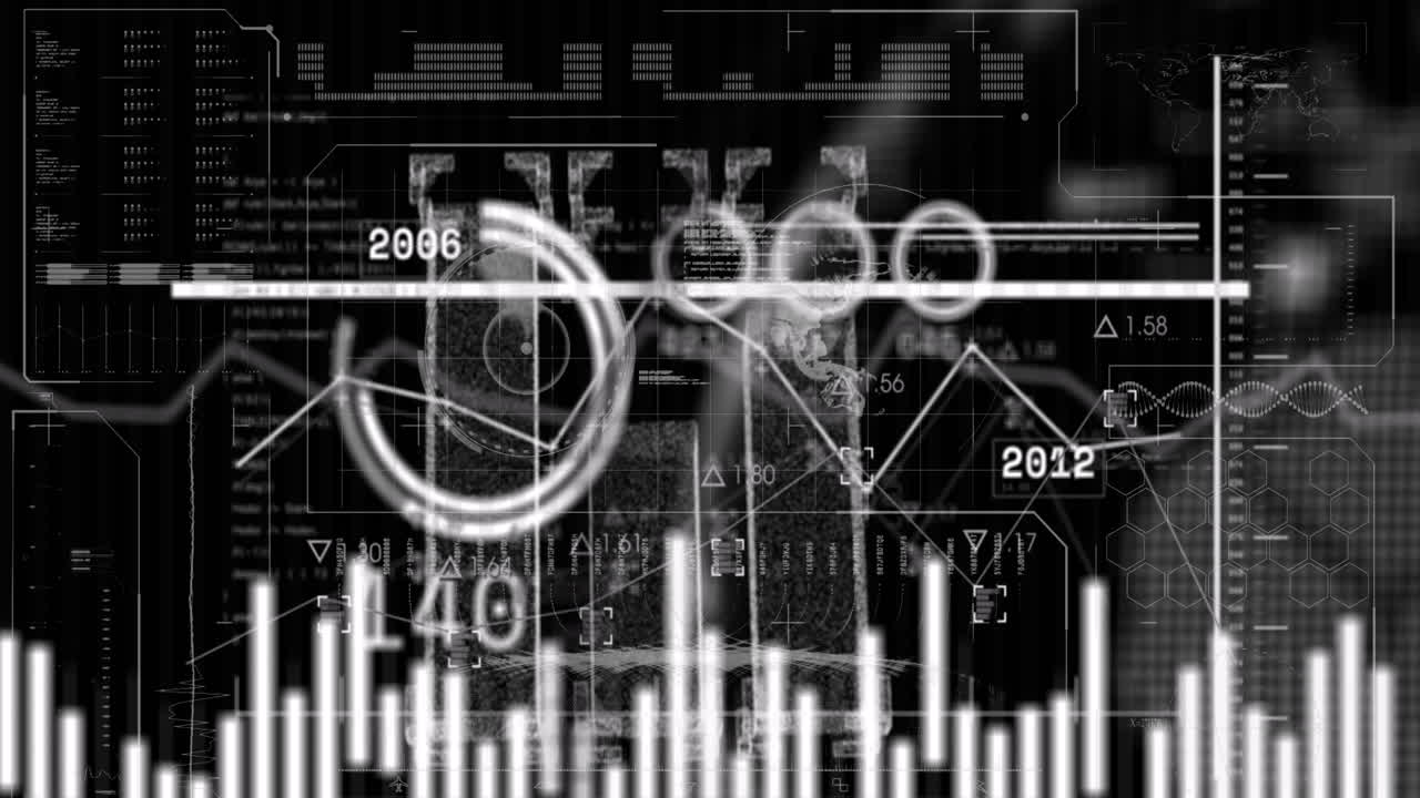 Animation of data processing over globe