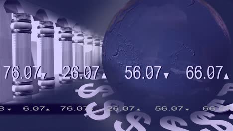 world stock market 3d animation