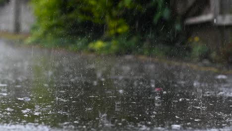 gotas de lluvia salpicando en cámara lenta