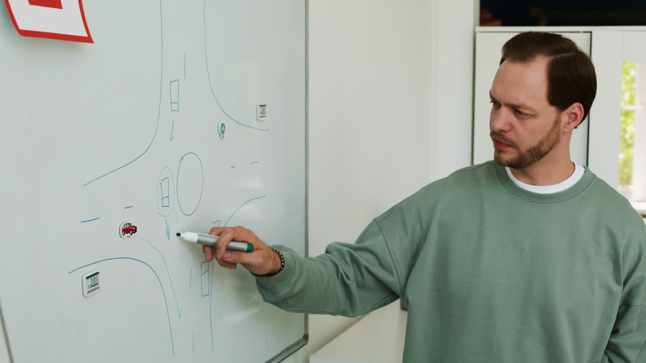 운전 학교의 교사