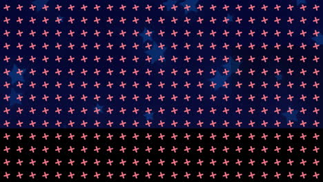 animación de múltiples estrellas azules cruzadas
