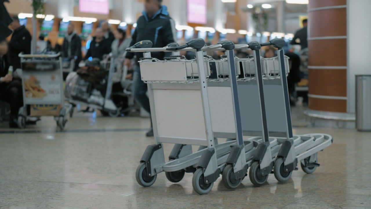 Stilstaande bagagekarren