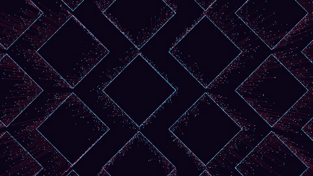 A striking black and pink diamond pattern floats diagonally, creating a modern and sleek aesthetic. The design exudes contemporary elegance with its crisp arrangement