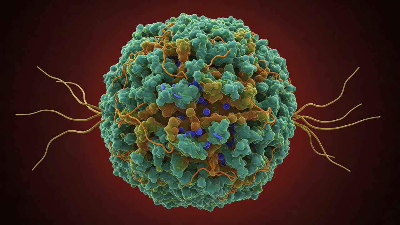 Detailed Visualization of a T Cell: The Immune System's Key Defender Against Pathogens