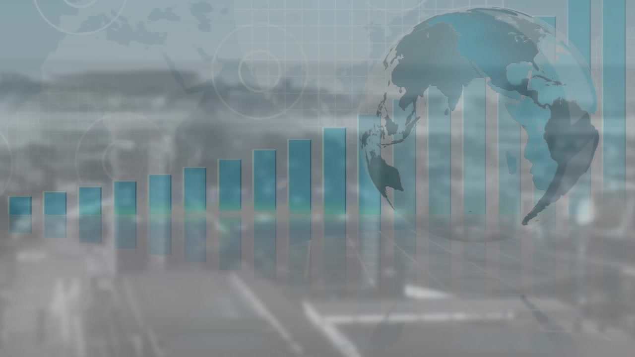 Animación del procesamiento de datos sobre el planeta