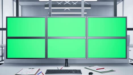 camera zoom to multiple monitors with chroma key.