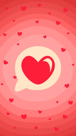 motion graphic of hand drawn heart background