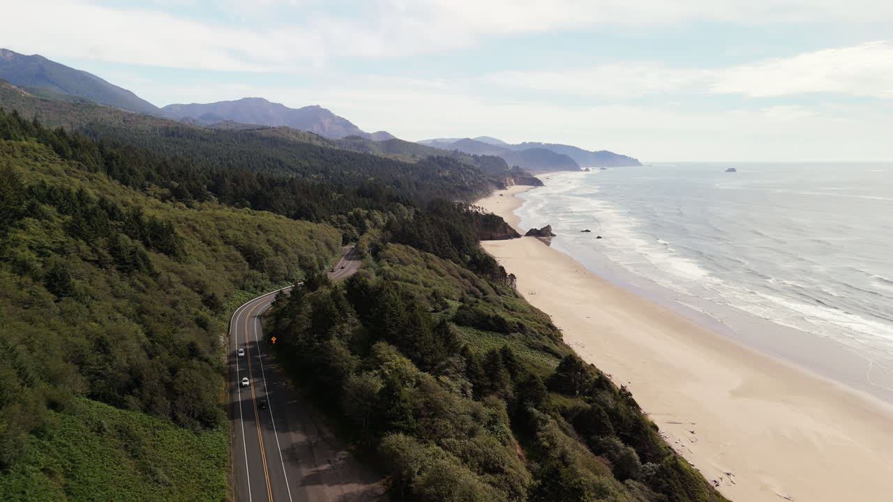 Coastal Highway and Beach Scenic Views