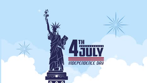 united states of america independence day with liberty statue