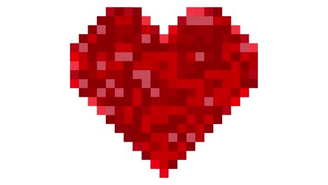 Pixelated heart shape
