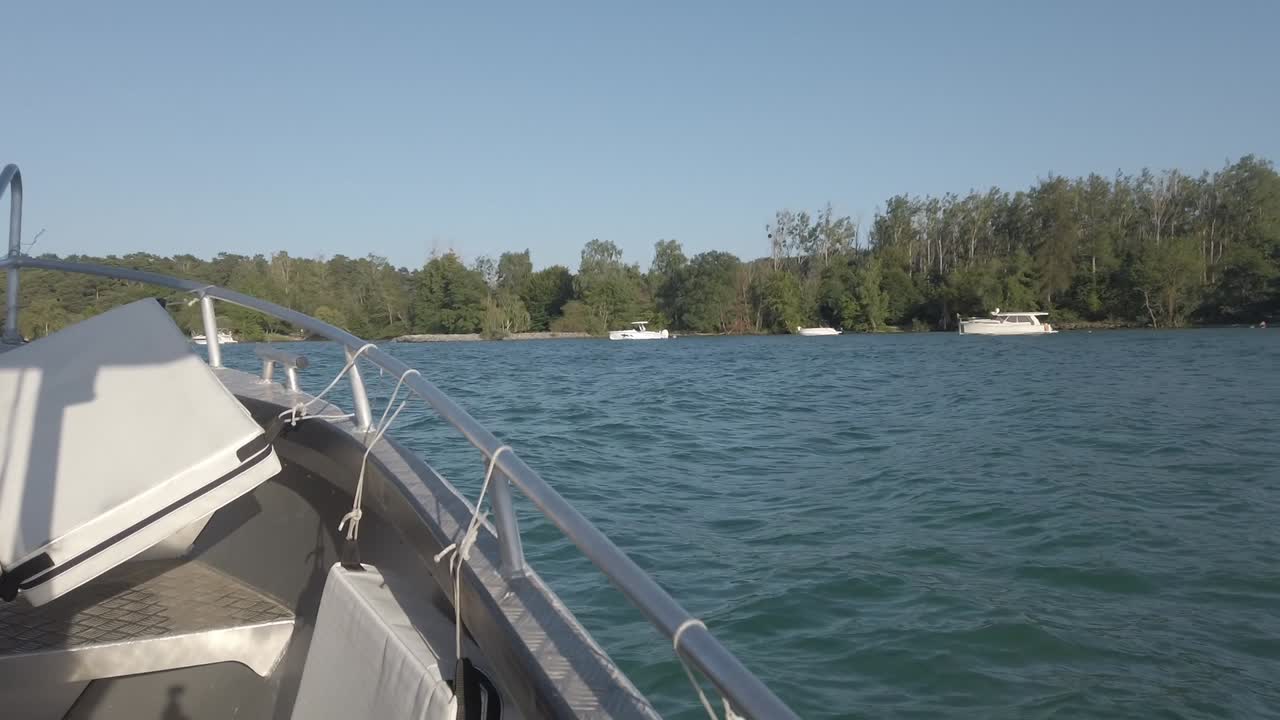 vista del lago, suiza, yates, barcos