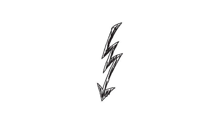 Hand-Drawn Lightning Bolt