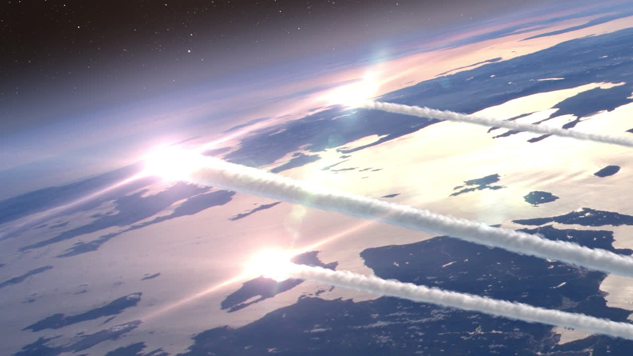 Nuclear Missile Attack on Earth from Space