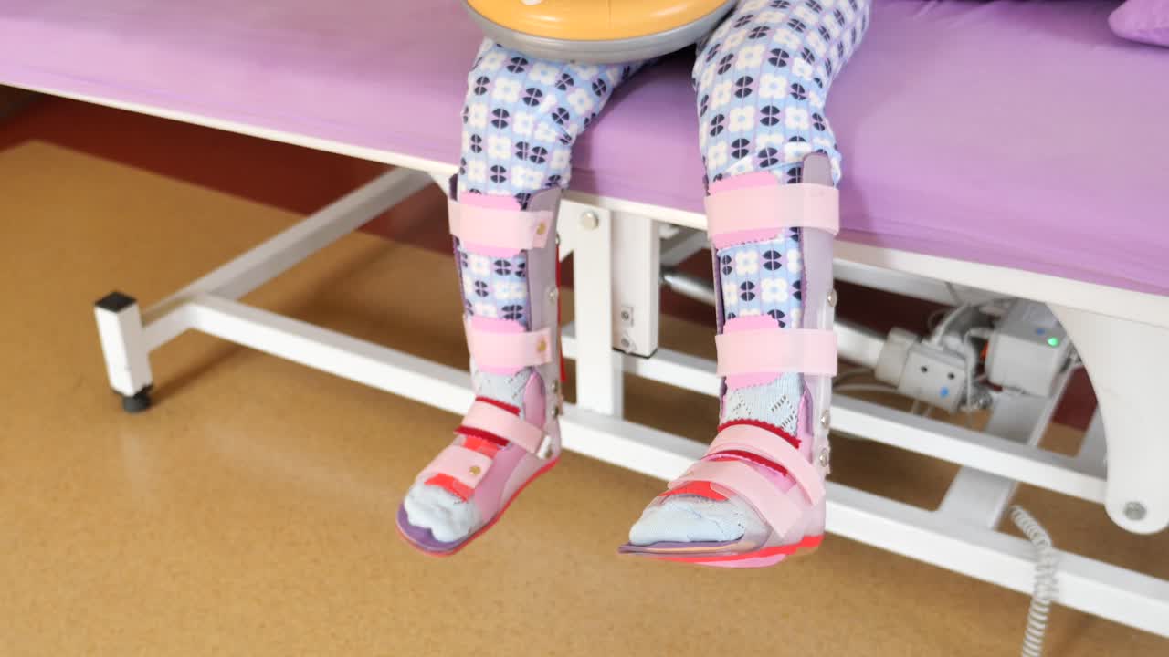 다리 브레이크를 가진 아이