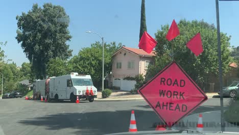 construction crews work on local road