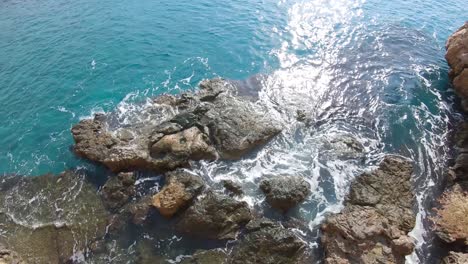 reveal of antalya mediterranean sea on sunny day, turkey