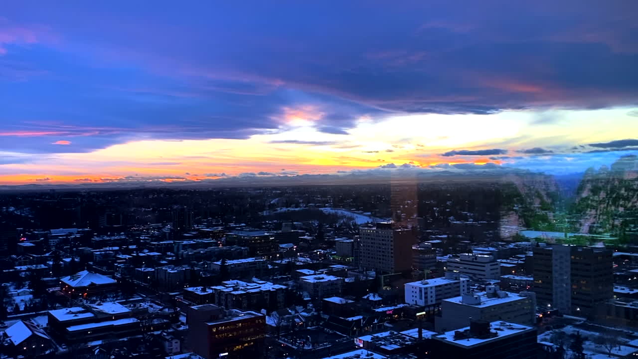 Calgary Canada beautiful city view from the 29th floor.