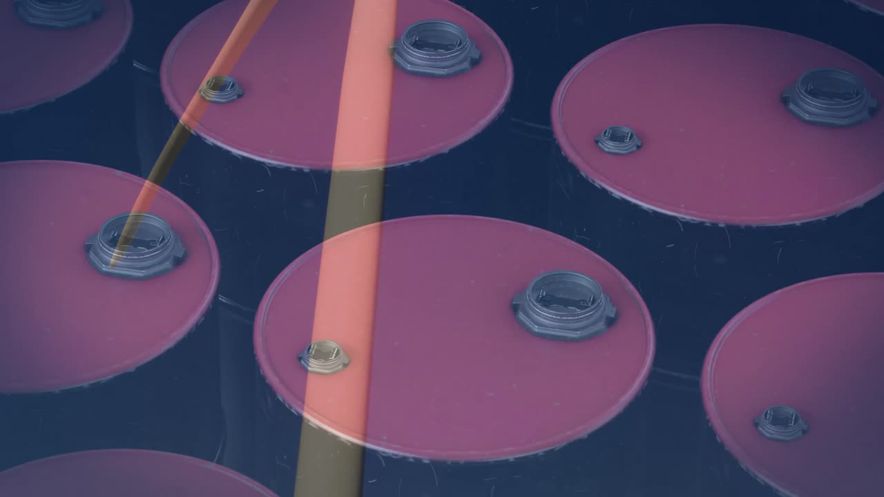 풍력 터빈 위의 로커의 애니메이션